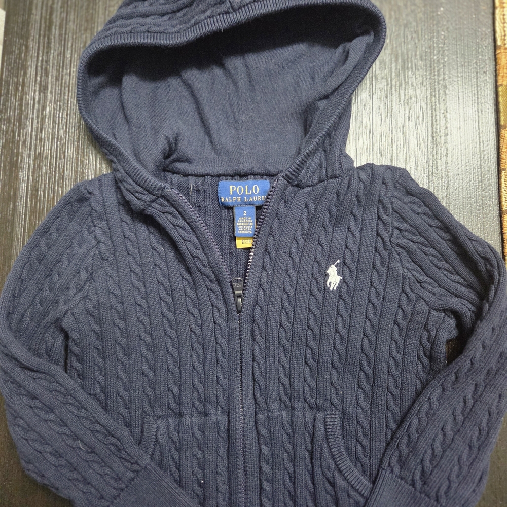 Ralph Lauren Navy Cable Knit Sweater